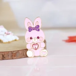 Cat & Bunny Jewelled Pins