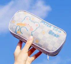 Checkerboard Bunny Cosmetic Case