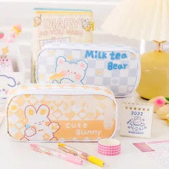 Checkerboard Bunny Cosmetic Case