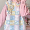 Checkered Bear Knit Vest