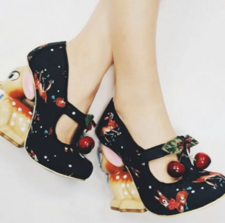 Cherry Deer Pumps