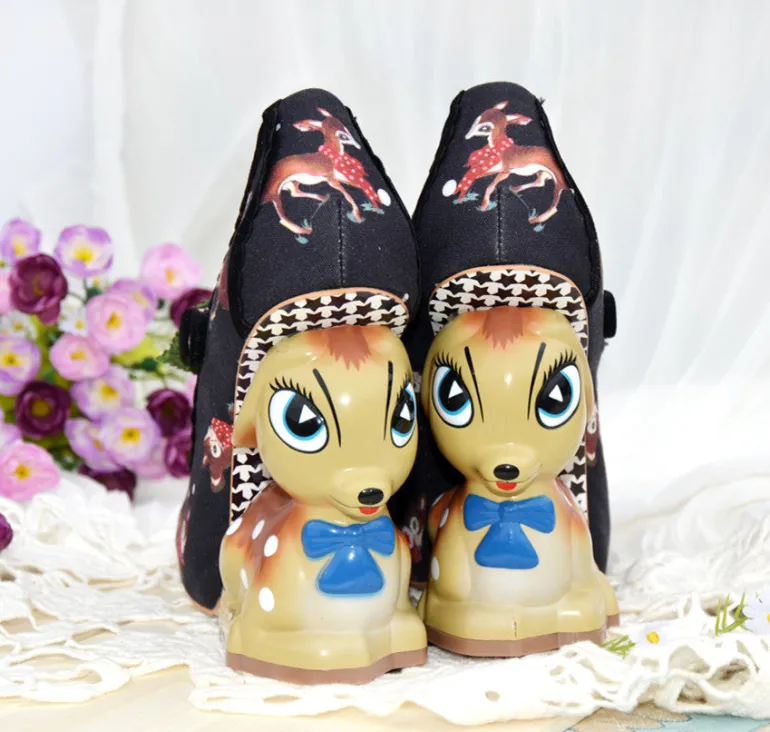 Cherry Deer Pumps