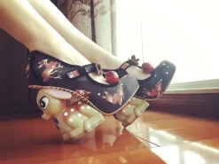 Cherry Deer Pumps