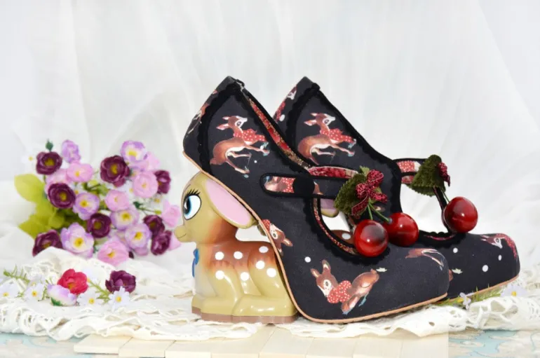 Cherry Deer Pumps