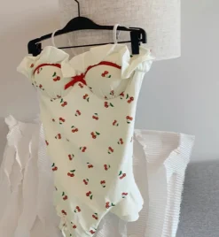 Cherry Ruffle Onesie