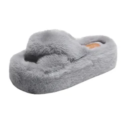 Chunky Fuzzy Sandal Slippers