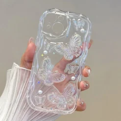 Clear Cystal Butterfly iPhone Case