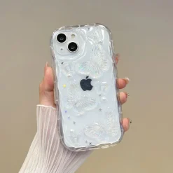 Clear Cystal Butterfly iPhone Case