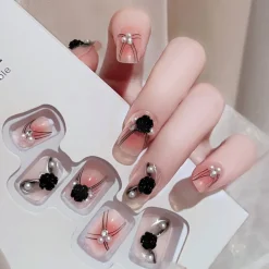 Clear Glittery Press On Nails