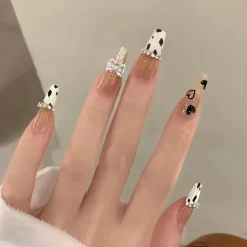 Clear Glittery Press On Nails