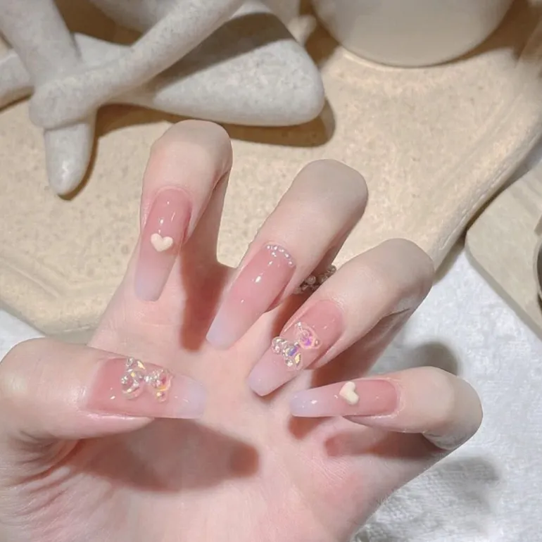 Clear Neutral Tone Press On Nails