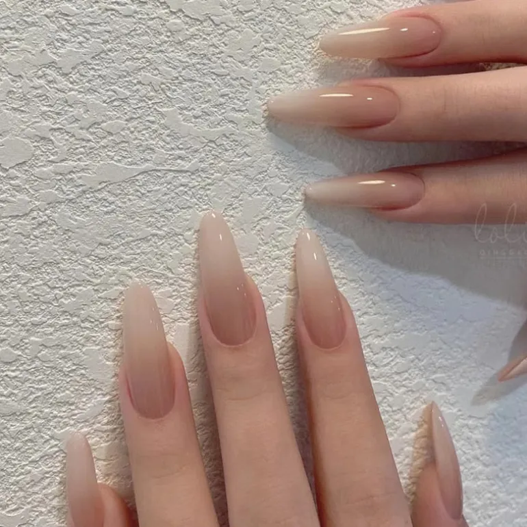Clear Neutral Tone Press On Nails