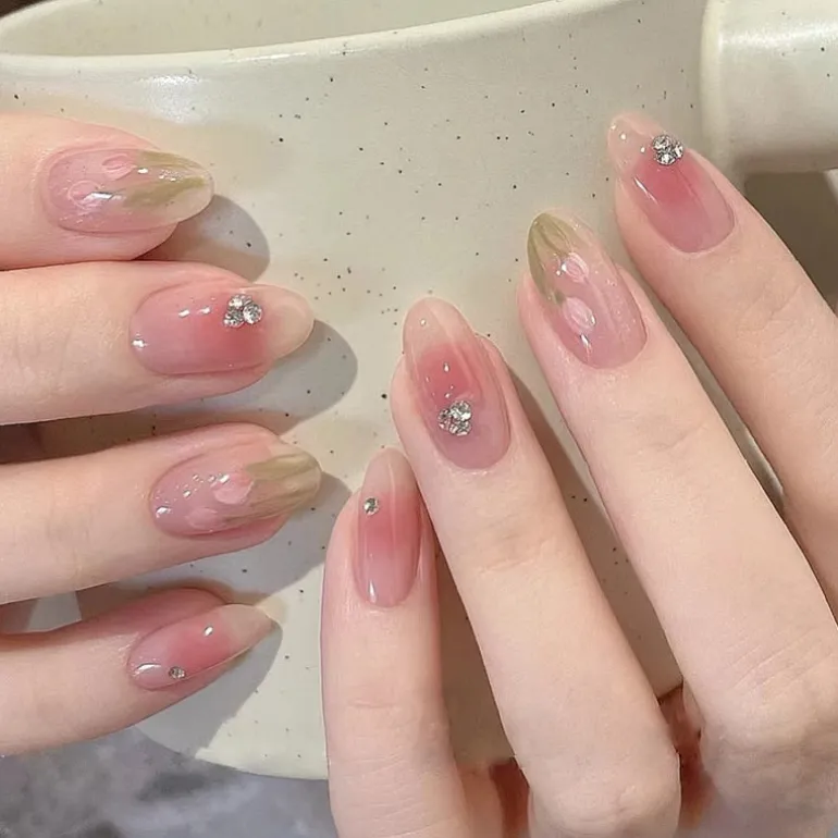 Clear Neutral Tone Press On Nails