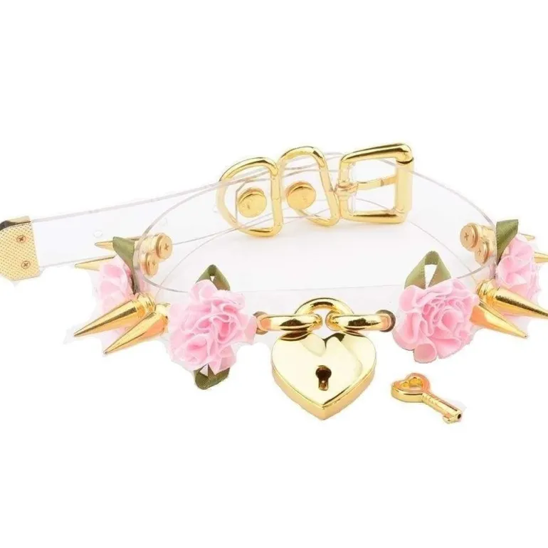 Clear Spiked Floral Choker