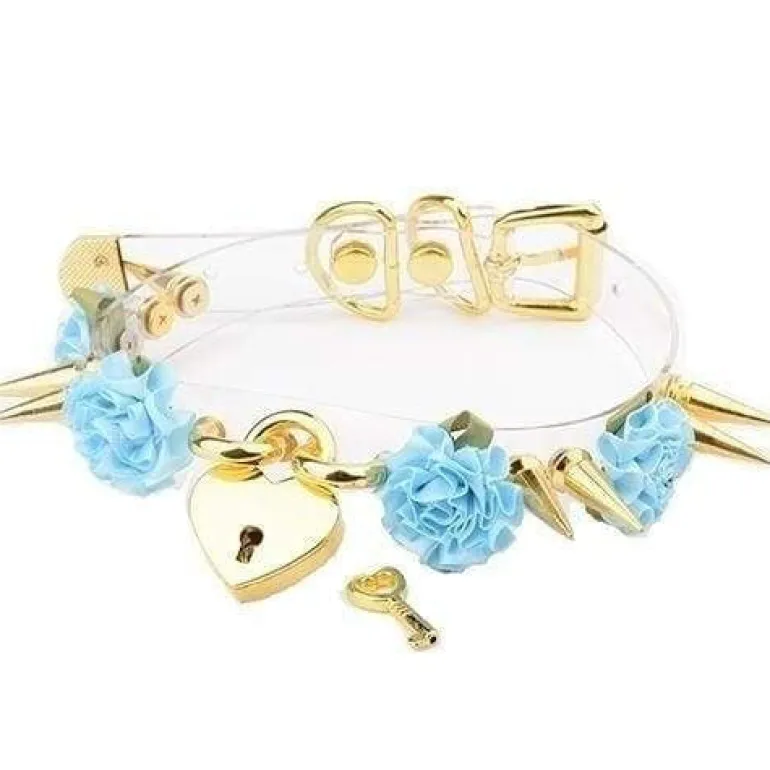 Clear Spiked Floral Choker