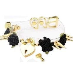 Clear Spiked Floral Choker