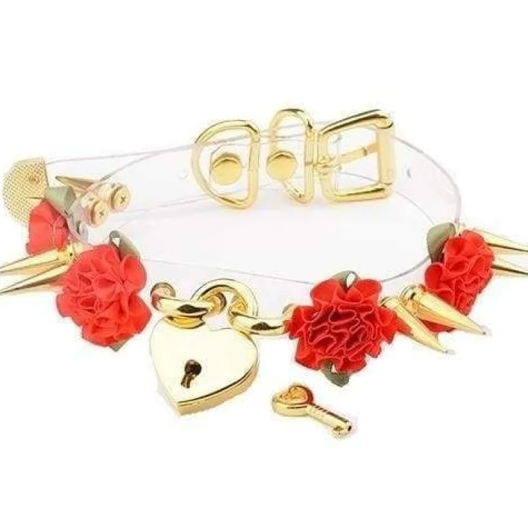 Clear Spiked Floral Choker
