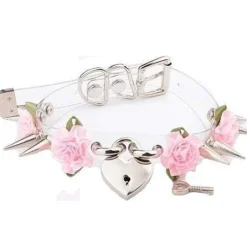 Clear Spiked Floral Choker