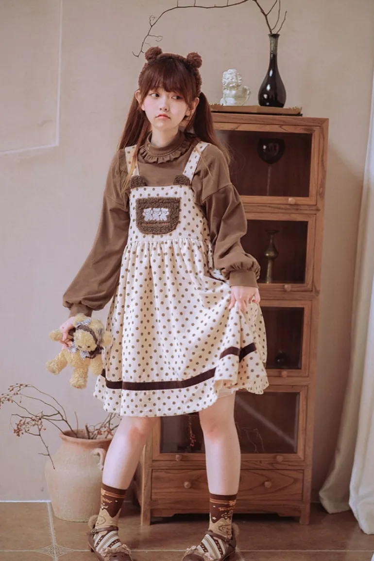 Corduroy Teddy Overall Dress