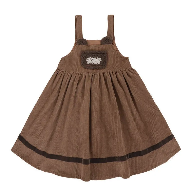 Corduroy Teddy Overall Dress