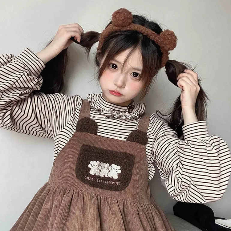 Corduroy Teddy Overall Dress