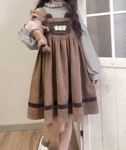 Corduroy Teddy Overall Dress