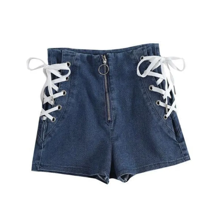 Corset Denim Shorts