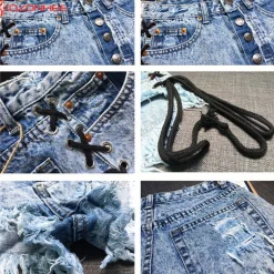 Corset Denim Shorts