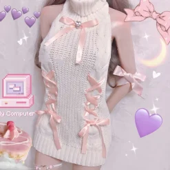 Corset Knit Sweater Dress