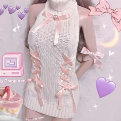 Corset Knit Sweater Dress