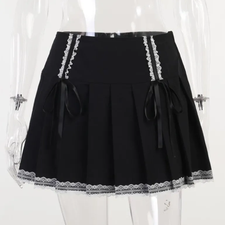 Corset Lace Mini Skirt