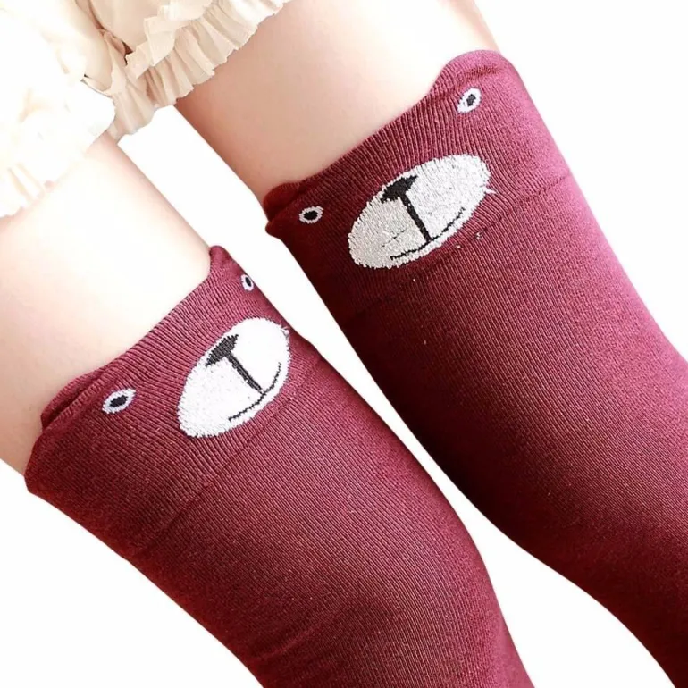 Cotton Animal Thigh Highs