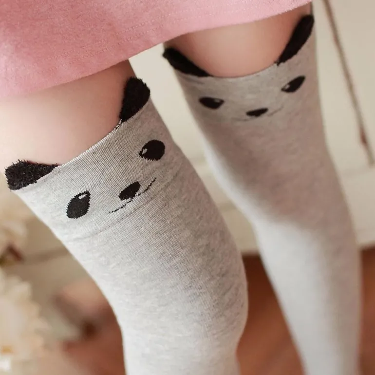 Cotton Animal Thigh Highs