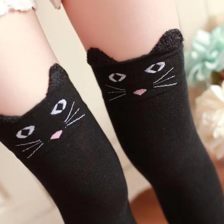 Cotton Animal Thigh Highs