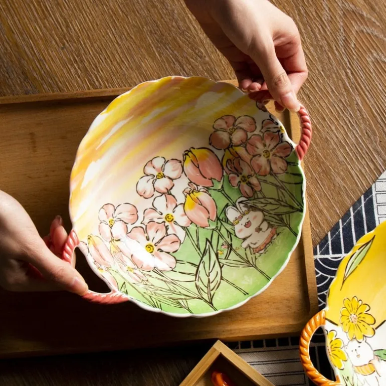 Cozy Autumn Fields Ceramic Bowls