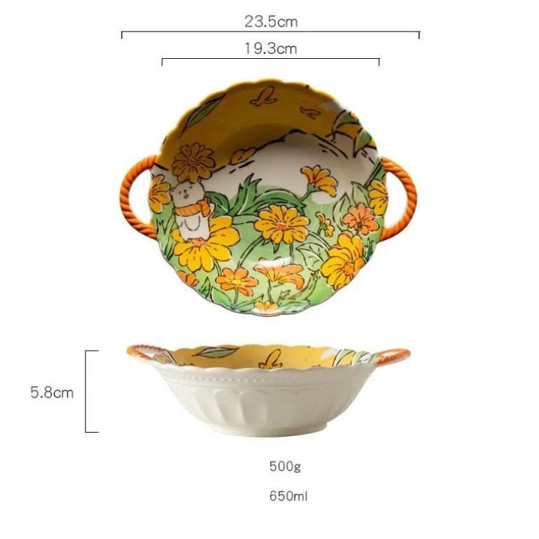 Cozy Autumn Fields Ceramic Bowls