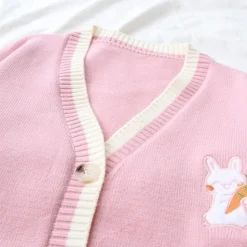 Cozy Carrot Bunny Cardigan