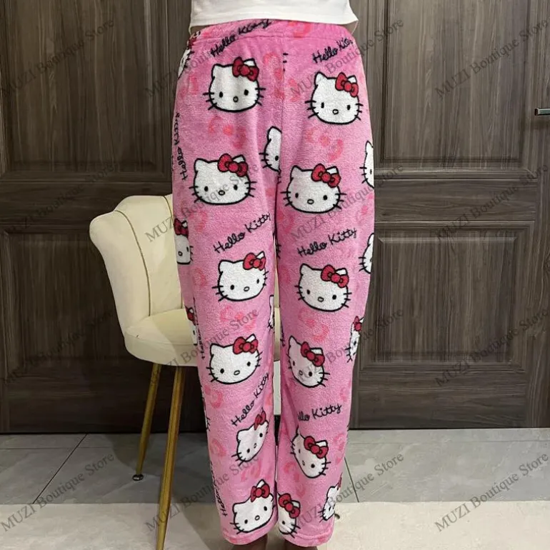 Cozy Holiday Kawaii Kitten Pajama Pants