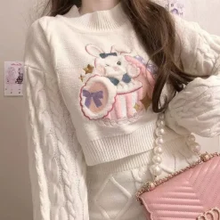Cozy Knit Bunny Matching Set
