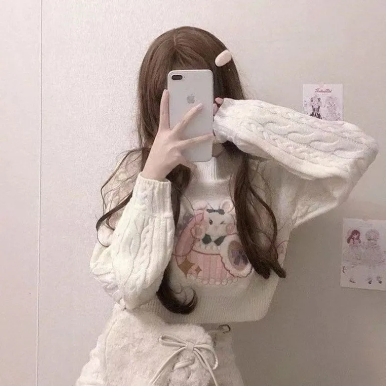 Cozy Knit Bunny Matching Set