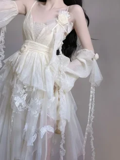 Creamy Butterfly Maiden Dress