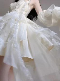 Creamy Butterfly Maiden Dress