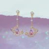 Crescent Moon Drop Earrings
