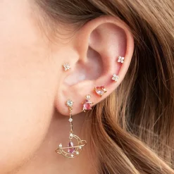 Crescent Moon Drop Earrings