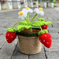 Crochet Strawberry Plants