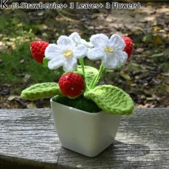 Crochet Strawberry Plants