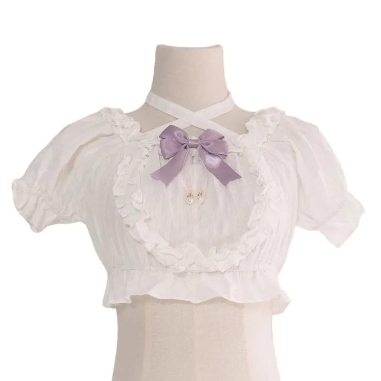 Cropped Ruffled Blouse