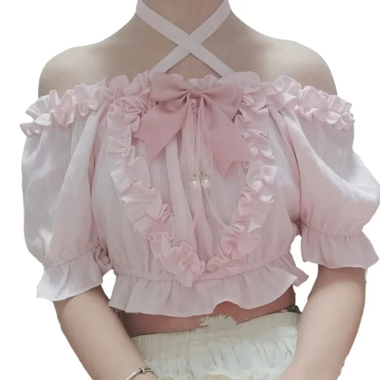 Cropped Ruffled Blouse