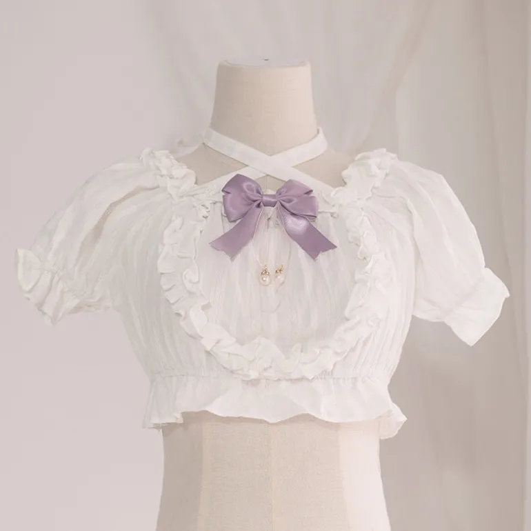 Cropped Ruffled Blouse