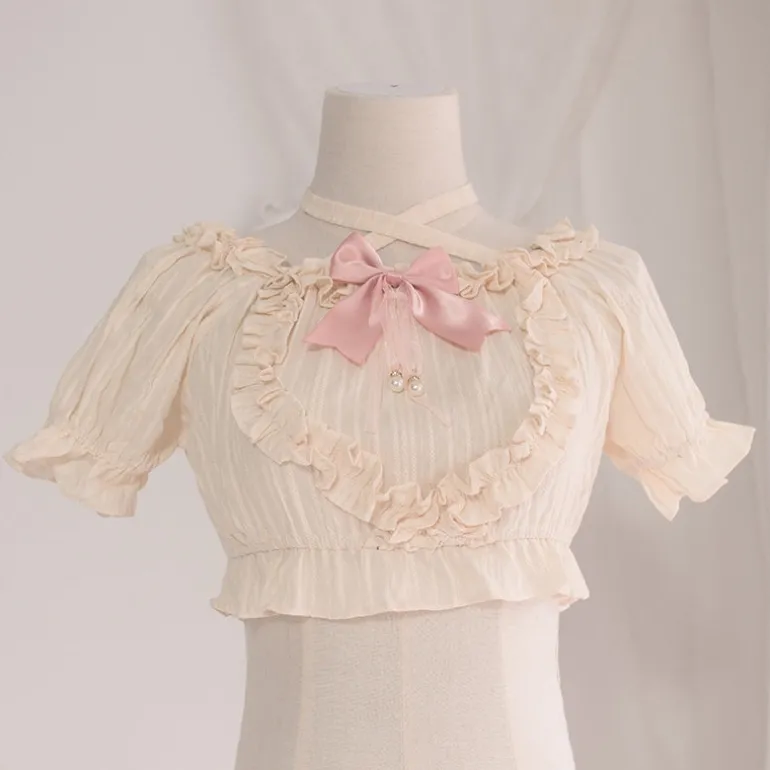 Cropped Ruffled Blouse